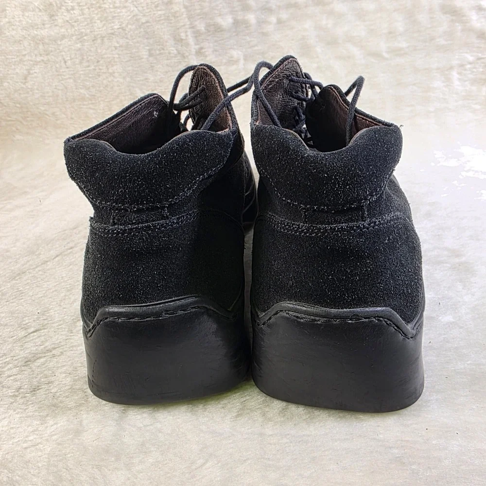 VTG Kenneth Cole New York Chukka Boots Black Suede Italian Leather Lined Mens 10